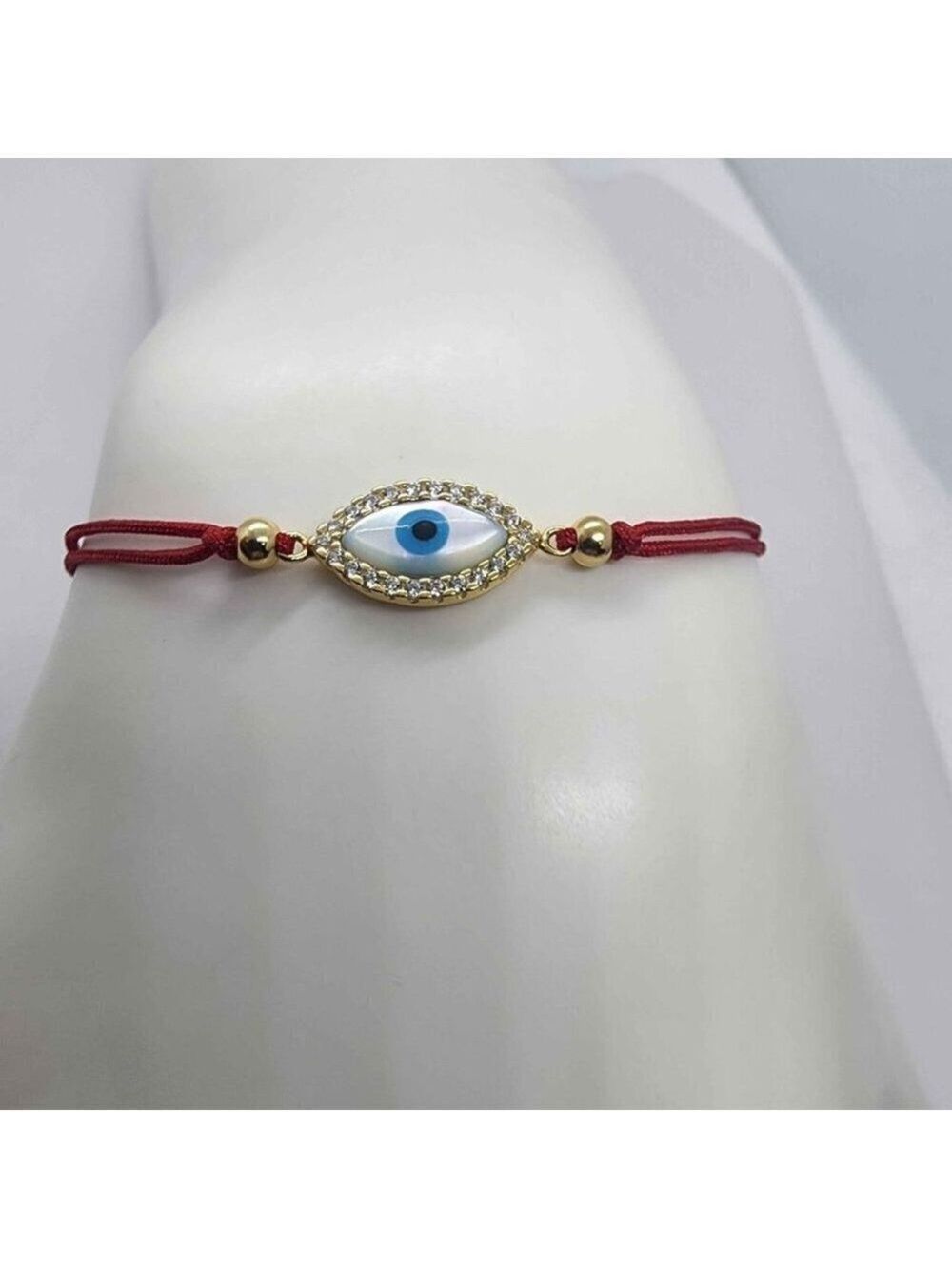 NEW Sterling Silver 925 Evil Eye Red String Bracelet – Protection & Style